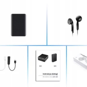 Dyktafon Podsłuch Q85 detekcja + magnes 32GB 300h